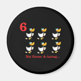 12 days six geese a-laying magnet