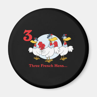 12 days three french hens magnet