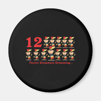 12 days twelve drummers drumming magnet