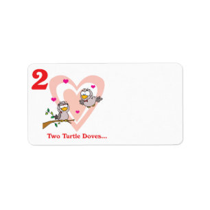 12 days two turtle doves label