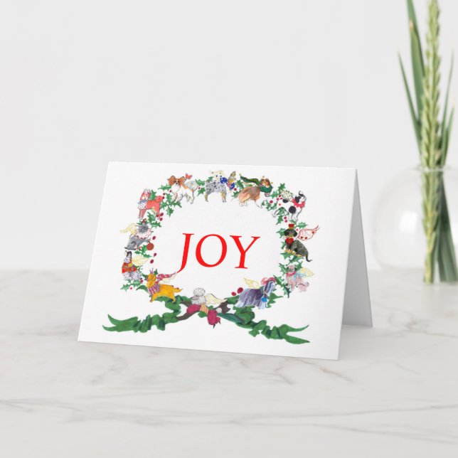 12 Dogs of Christmas Greeting Card, 2015 Version Holiday Card (Front)