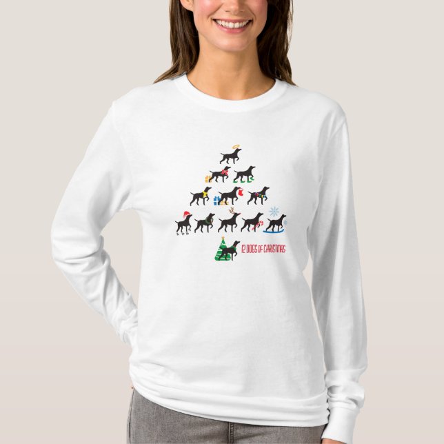 12 Dogs of Christmas T-Shirt (Front)