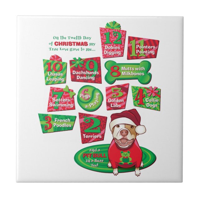12 Dogs of Christmas Tile (Front)