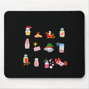 12 Drugs Of Christmas Nurse Pharmacy Technician Ph Mouse Pad