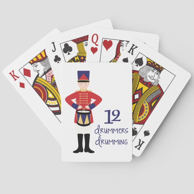 12 Drummers Drumming Playing Cards (Back)