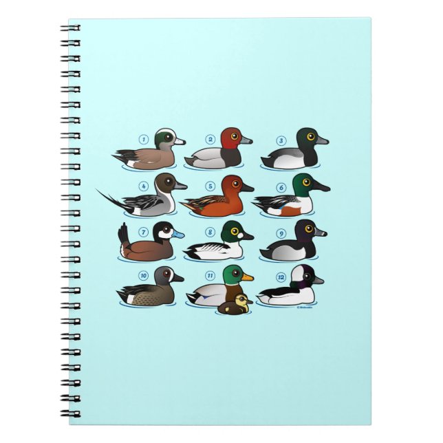 12 Ducks Spiral Notebook (Front)