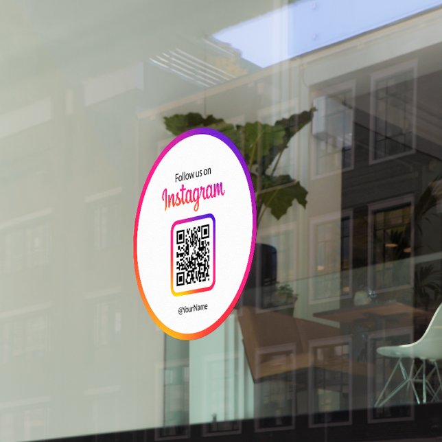 12" Follow Us On Instagram QR Code Gradient (Creator Uploaded)