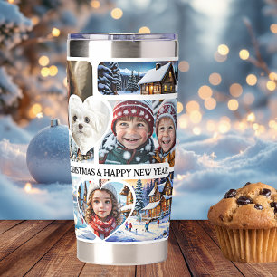 12 Fun Christmas Photos Collage Insulated Tumbler