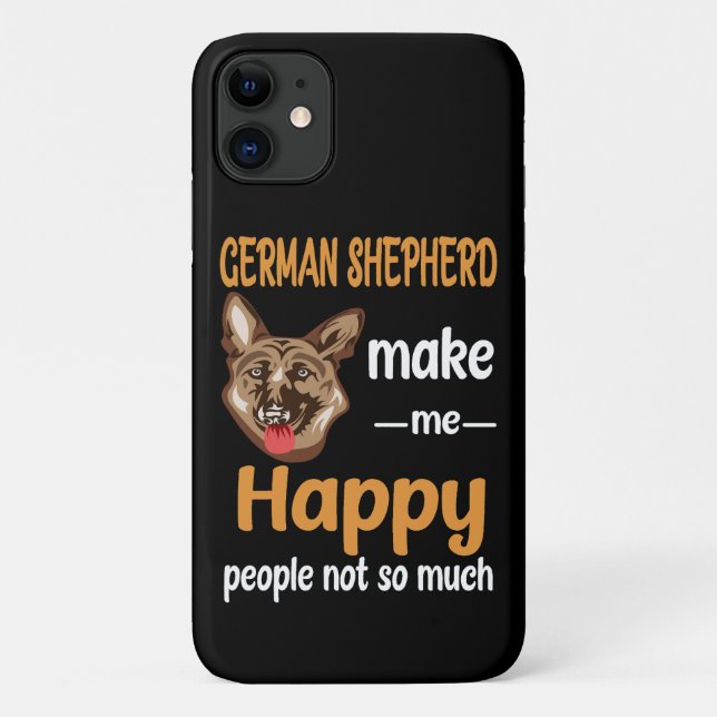 12 German Shepherd Make Me Happy People Not So Muc Case-Mate iPhone Case (Back)