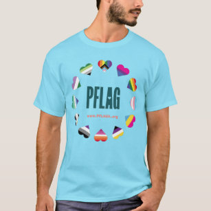 12 Hearts Circle PFLAG T-Shirt vivid light bckgrnd
