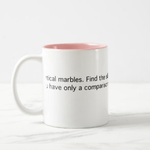 12 Identical Marbles Two-Tone Coffee Mug