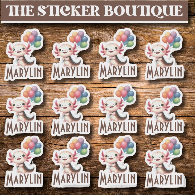 12 In One Cute Custom Name Balloon Party Axolotl  (Creator Uploaded)