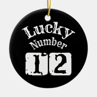 12 - Lucky Number 12 Luck Ceramic Tree Decoration