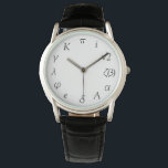 12 Mathematical Constants Watch<br><div class="desc">Add a touch of mathematical constancy and wit to your wrist with this watch, which features twelve common and advanced mathematical constants! The perfect gift idea for the mathematician!
Design © W.H. Sim, All Rights Reserved. See more at zazzle.com/expressionsoccasions</div>
