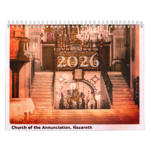12-Month Annual Christian Lifestyle Holy Land  Calendar