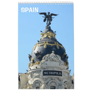12 month Around Madrid wall calendar