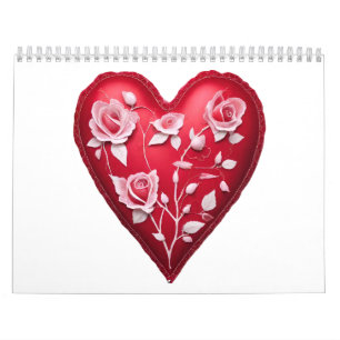 12-month "Calendar of Hearts" for 2026 Calendar