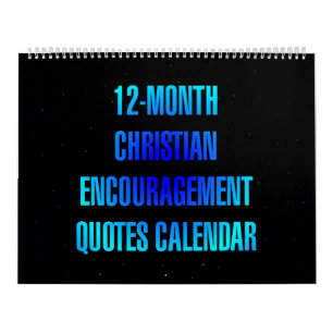 12-Month Christian Encouragement Quotes Calendar