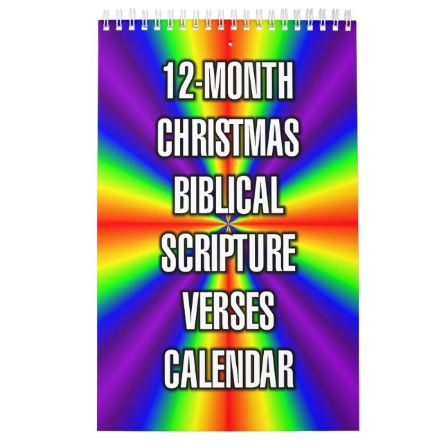 12-Month Christmas Biblical Scripture Verses Calendar (Cover)