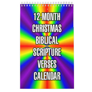 12-Month Christmas Biblical Scripture Verses Calendar