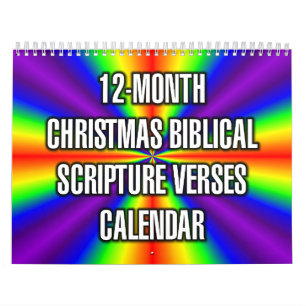 12-Month Christmas Biblical Scripture Verses Calendar