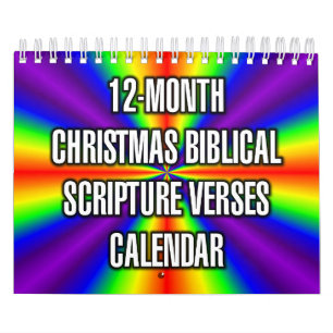 12-Month Christmas Biblical Scripture Verses Calendar
