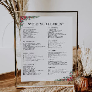 12 Month Christmas Wedding Checklist