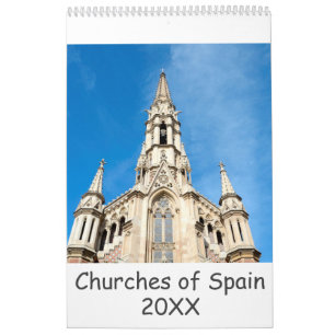 12 month churches of Spain Calendar