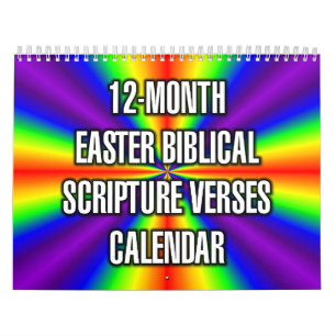 12-Month Easter Biblical Scripture Verses Calendar