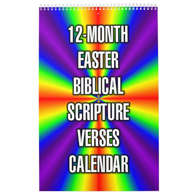 12-Month Easter Biblical Scripture Verses Calendar (Cover)
