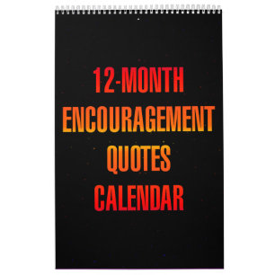 12-Month Encouragement Quotes Calendar