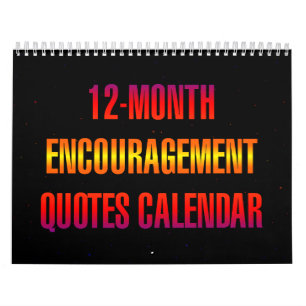 12-Month Encouragement Quotes Calendar