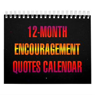 12-Month Encouragement Quotes Calendar
