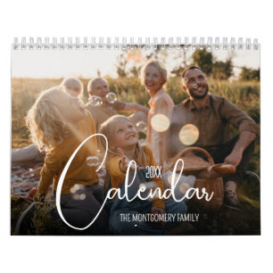 12 Month Family Custom Photo Calendar