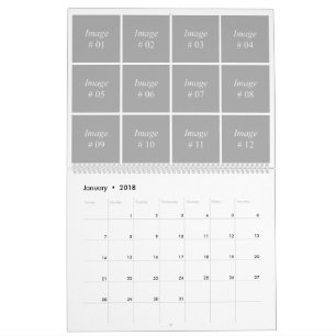 12 month instagram collection template calendar