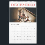 12 month photo calendar<br><div class="desc">Customise each month's colour, cover and back photos as well as each page with a large photo</div>