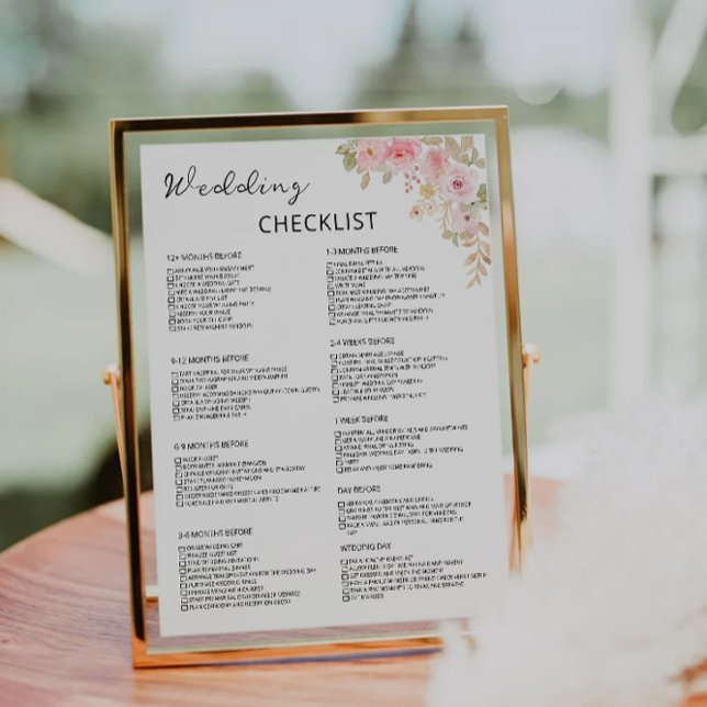 12 Month Rose Wedding Checklist (12 Month Rose Wedding Checklist)