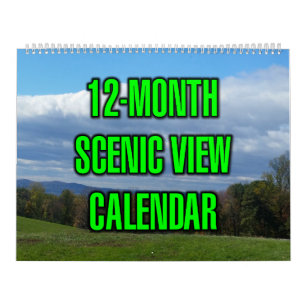 12-Month Scenic View Calendar