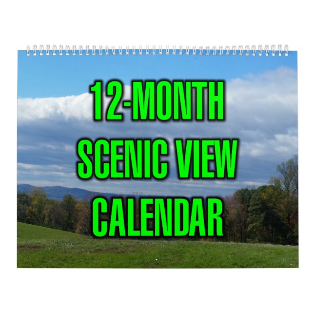 12-Month Scenic View Calendar (Cover)