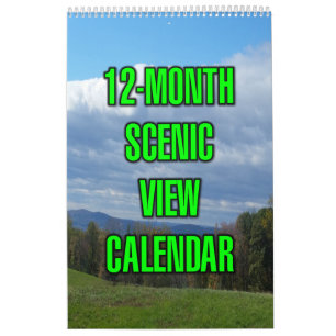 12-Month Scenic View Calendar