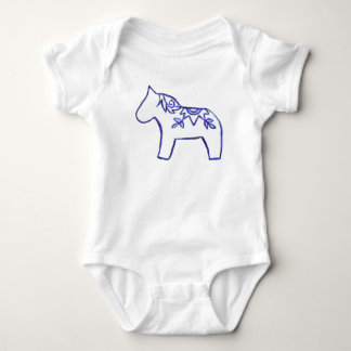 12 month size Blue Horse Baby Creeper