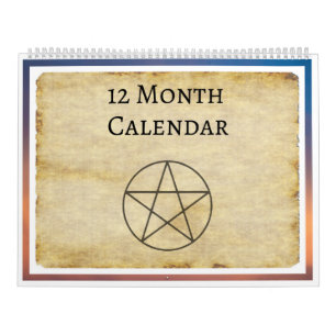 12 Month Witchcraft Magick Wicca Magic Planner Calendar