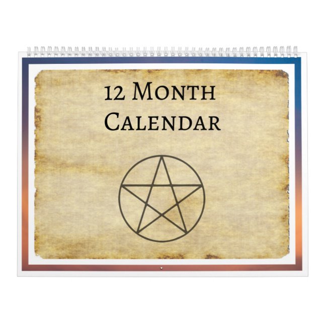 12 Month Witchcraft Magick Wicca Magic Planner Calendar (Cover)
