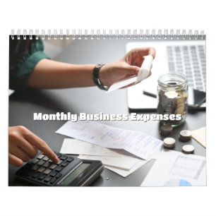 12 Monthly Calendar Business Expense Sheets