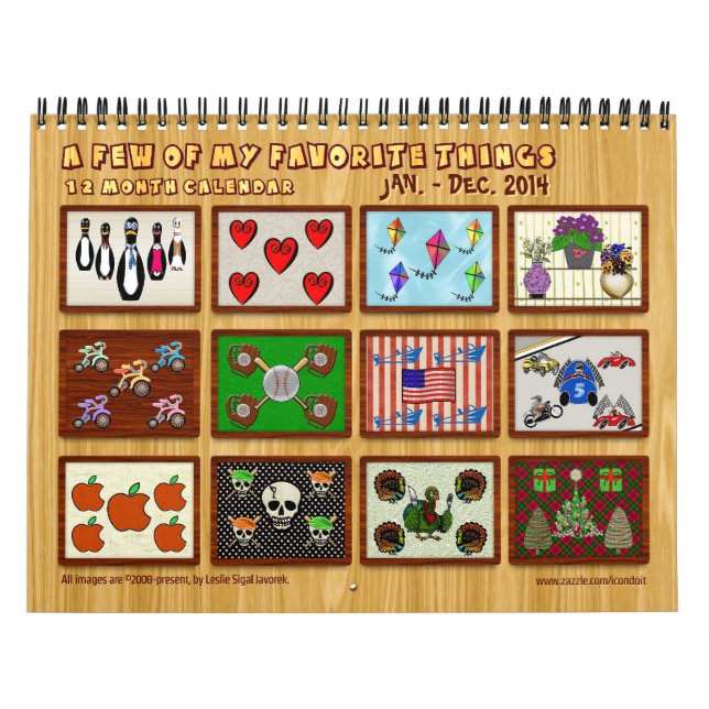 12 Months of My Favourite Things - Customised Calendar (Cover)
