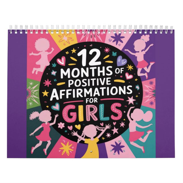 12 Months of Positive Affirmations  Calendar (Cover)
