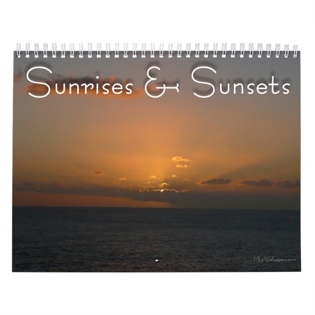 12 Months of Sunrises and Sunsets, 4th Edition Calendar (Cover)