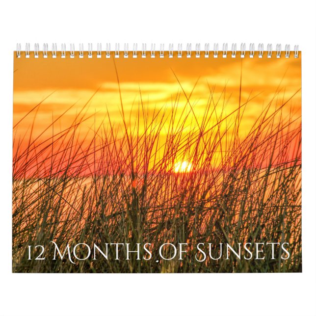12 Months of Sunsets Calendar (Cover)