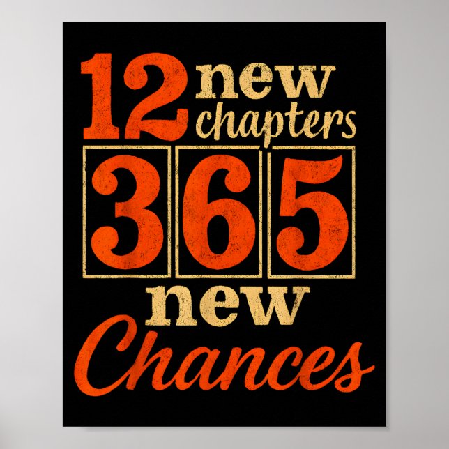 12 New Chapters 365 Chances Motivational  Poster (Front)