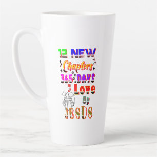 12 New Chapters 365 Days Love By Jesus Latte Mug